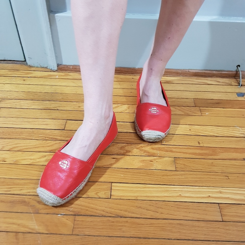 Coach red flats